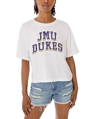 Gameday Couture Women's White James Madison Dukes Claim To Fame Boxy Cropped T-Shirt