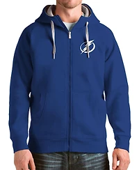 Antigua Men's Blue Tampa Bay Lightning Logo Victory Full-Zip Hoodie