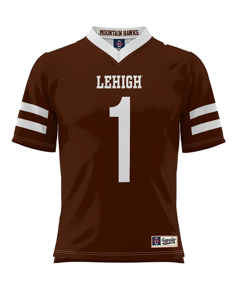Gameday Greats Men's 1 Brown Lehigh Mountain Hawks Football Jersey