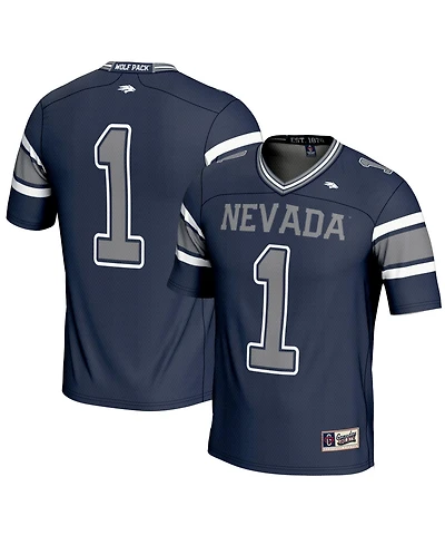 Gameday Greats Men's 1 Navy Nevada Wolf Pack Endzone Football Jersey