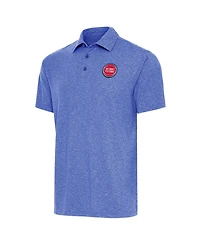 Antigua Men's Heather Royal Detroit Pistons Par Polo Shirt