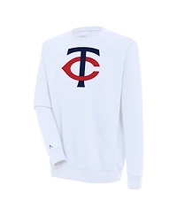 Antigua Men's White Minnesota Twins Victory Pullover Sweatshirt