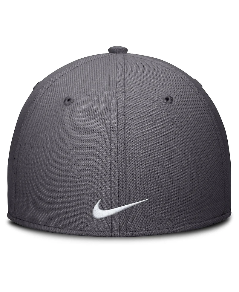 Nike Men's Gray Miami Marlins Swoosh Performance Flex Hat