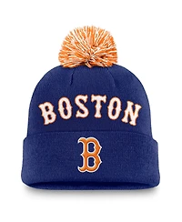 Nike Men's Royal Boston Red Sox Peak Cuffed Pom with Knit Hat