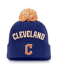 Nike Men's Royal Cleveland Guardians Peak Cuffed Pom with Knit Hat