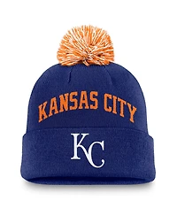 Nike Men's Royal Kansas City Royals Peak Cuffed Pom with Knit Hat