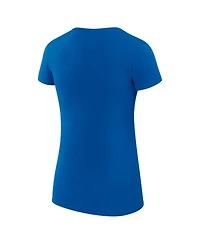G-iii 4Her by Carl Banks Women's Blue New York Knicks Super-Slim Fit Lightweight Team Logo T-Shirt