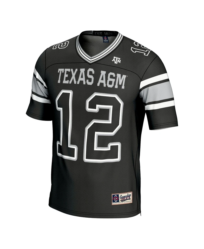 Gameday Greats Men's 12 Black Texas A&M Aggies Football Lightweight Fashion Jersey