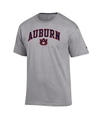 Champion Men's Heather Gray Auburn Tigers Basic Arch T-Shirt