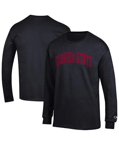 Champion Men's Black Florida State Seminoles Basic Arch Long sleeves T-Shirt