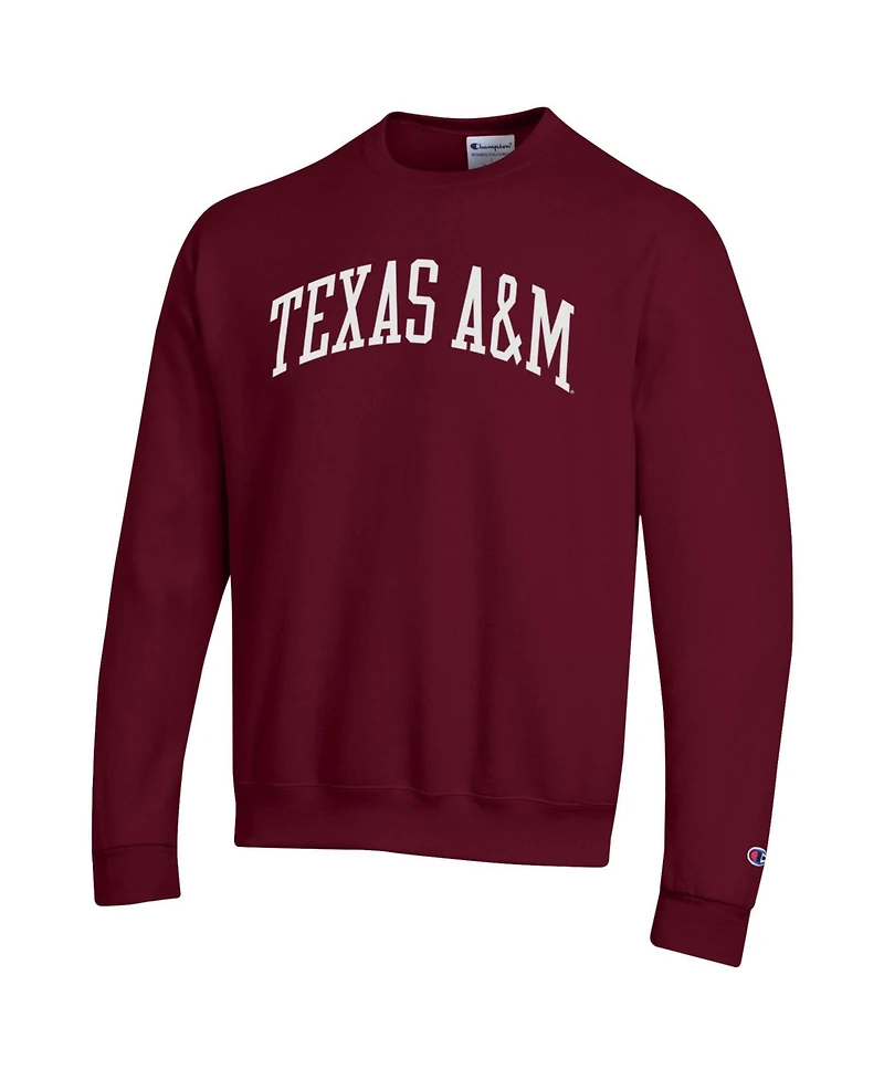 Champion Men's Maroon Texas A&M Aggies Basic Arch Fleece Pullover Sweatshirt