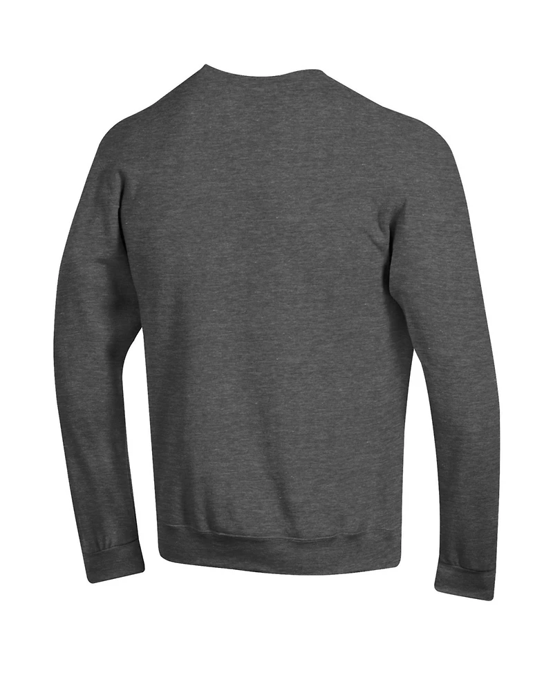 Champion Men's Champion Heather Charcoal UConn Huskies Arch Over Logo Pullover Sweatshirt