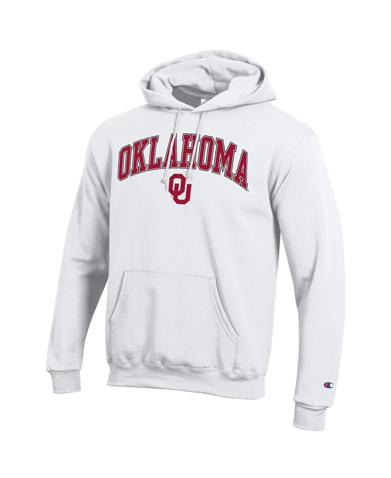 Champion Men's Champion White Oklahoma Sooners Arch Over Logo Pullover Hoodie