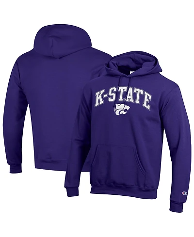 Champion Men's Champion Purple Kansas State Wildcats Arch Over Logo Pullover Hoodie