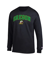 Champion Men's Champion Black Oregon Ducks Arch Over Logo Long sleeves T-Shirt