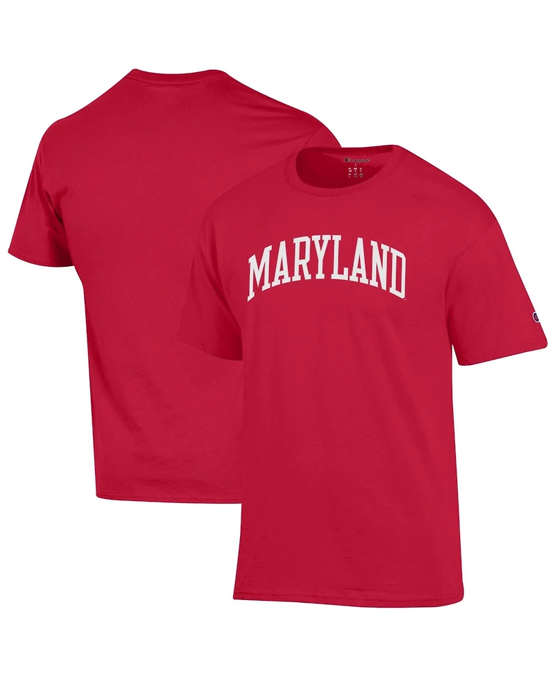 Champion Men's Red Maryland Terrapins Basic Arch T-Shirt