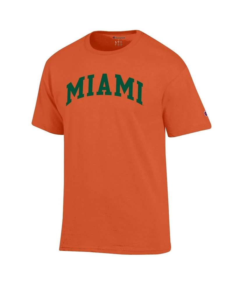 Champion Men's Orange Miami Hurricanes Basic Arch T-Shirt