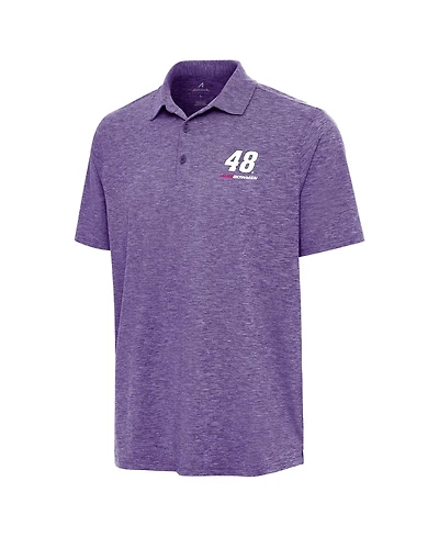 Antigua Men's Heather Purple Alex Bowman Par 3 Polo Shirt