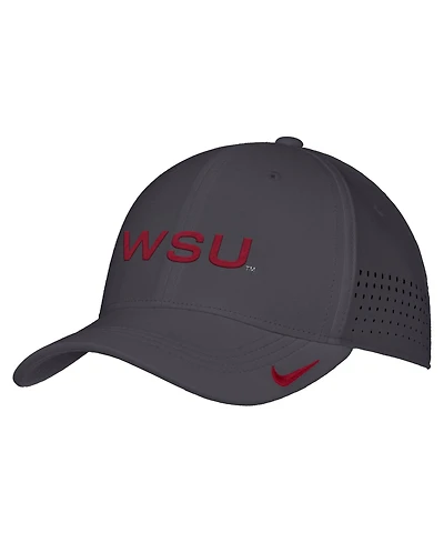 Nike Men's Gray Washington State Cougars 2026 On-Field AeroBill SwooshFlex Dri-fit Hat