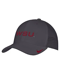 Nike Men's Gray Washington State Cougars 2026 On-Field AeroBill SwooshFlex Dri-fit Hat