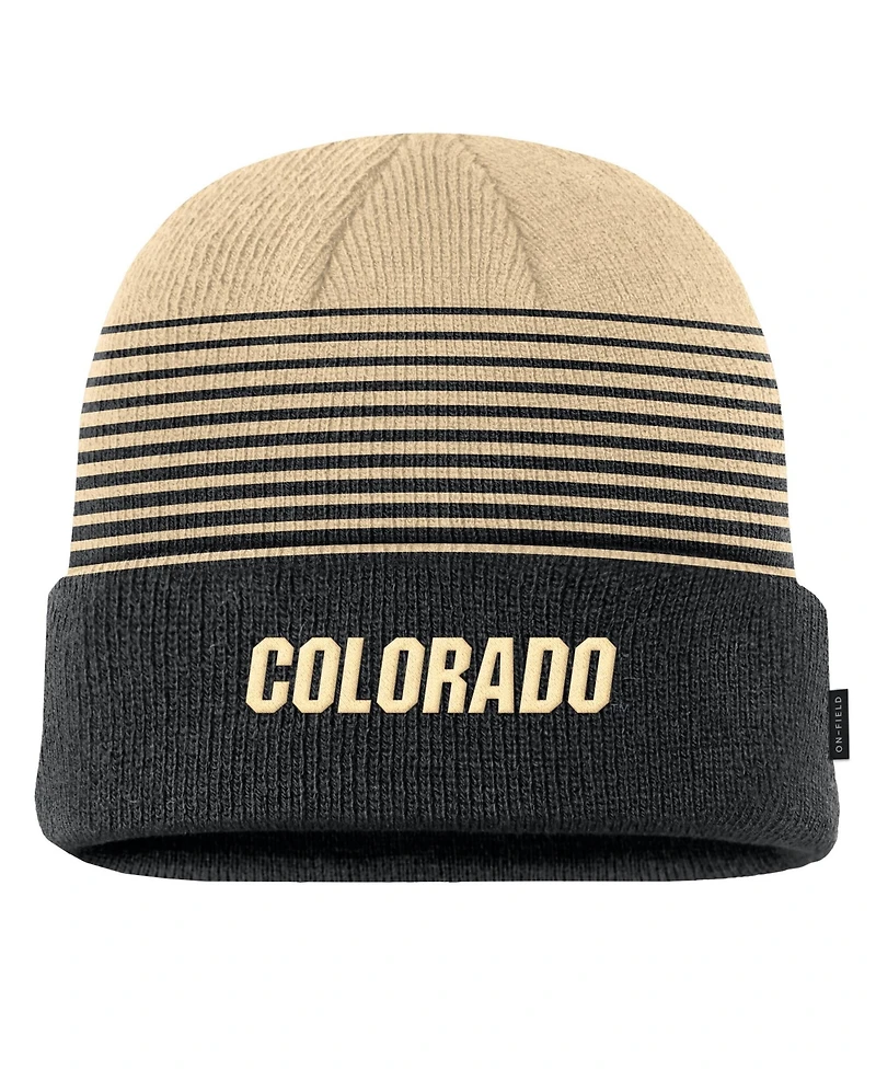 Nike Men's Black/Gold Colorado Buffaloes 2026 On-Field Gradient Terra Cuffed Knit Hat