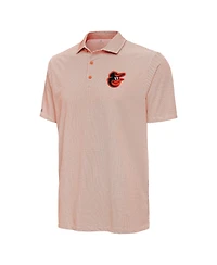 Antigua Men's Orange/White Baltimore Orioles Pave Polo Shirt