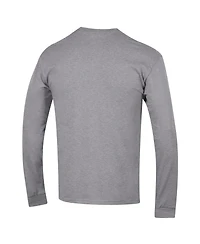 Champion Men's Heather Gray Cal Bears Arch Over Logo 2-Hit Long sleeves T-Shirt