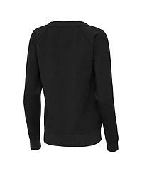 Antigua Women's Heather Black Missouri Tigers Varsity V-Neck Tri-Blend Pullover Sweatshirt