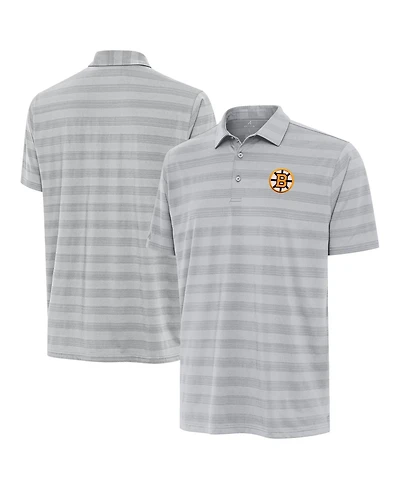Antigua Men's Gray Boston Bruins Tunnel Polo Shirt