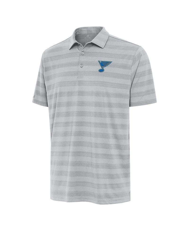 Antigua Men's Gray St. Louis Blues Tunnel Polo Shirt