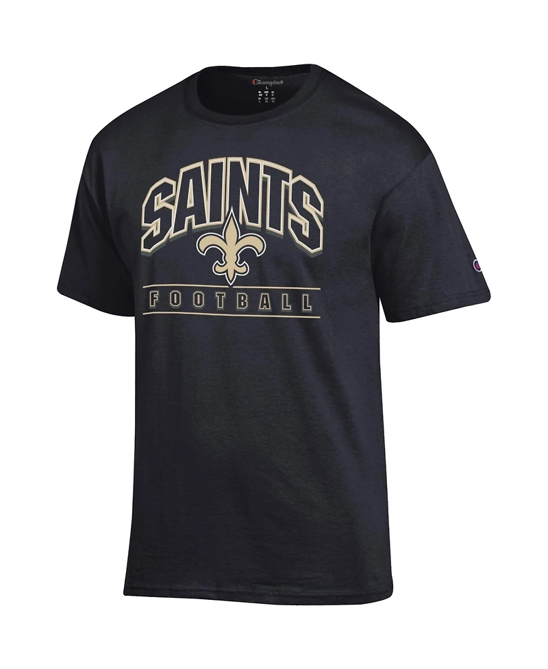 Champion Men's Black New Orleans Saints Football T-Shirt