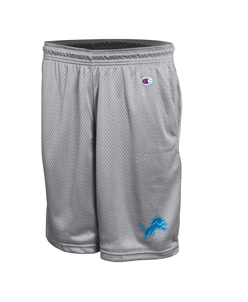 Champion Men's Gray Detroit Lions Classic Mesh Shorts