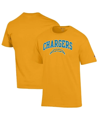 Champion Men's Gold Los Angeles Chargers Arch Over Logo T-Shirt