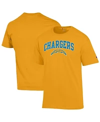 Champion Men's Gold Los Angeles Chargers Arch Over Logo T-Shirt