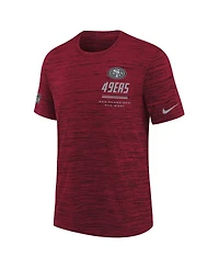 Nike Big Boys and Girls Scarlet San Francisco 49ers Sideline Velocity Dri-fit T-Shirt