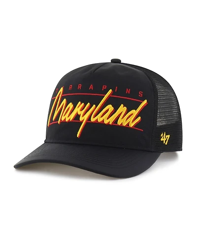 '47 Brand Men's and Women's Black Maryland Terrapins Brrr Condor Mesh Hitch Adjustable Hat