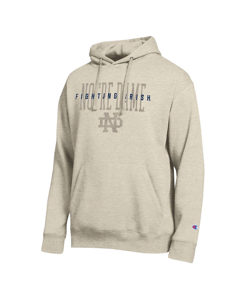 Champion Men's Oatmeal Notre Dame Fighting Irish All-Star Neutral Stack Hoodie