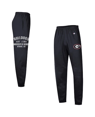 Champion Men's Black Georgia Bulldogs Powerblend Banded Fleece Sweatpants