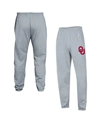 Champion Men's Heather Gray Oklahoma Sooners Powerblend Banded Fleece Sweatpants