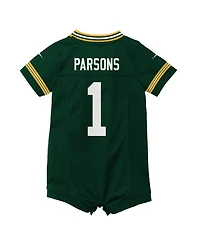 Nike Baby Boys and Girls Micah Parsons Green Bay Packers Romper Game Jersey