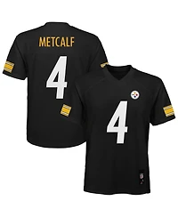 Outerstuff Big Boys and Girls Dk Metcalf Black Pittsburgh Steelers Replica Jersey