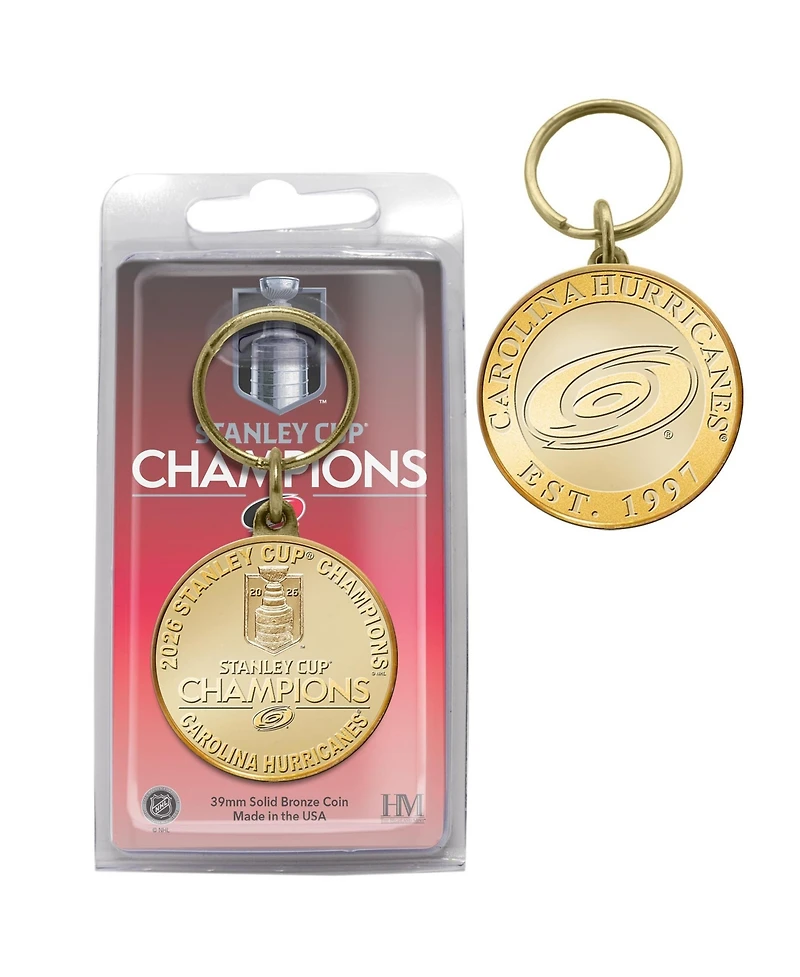 Highland Mint Carolina Hurricanes 2026 Stanley Cup Champions Bronze Coin Key Chain