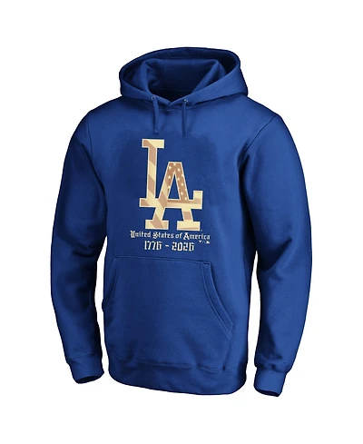 Fanatics Men's Royal Los Angeles Dodgers Usa 1776-2026 Big Tall Hoodie