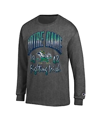 Champion Men's Heather Charcoal Notre Dame Fighting Irish Bold Long-Sleeve T-Shirt