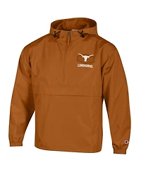Champion Men's Texas Orange Longhorns Delay Packable Half-Zip Jacket