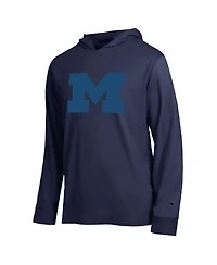 Champion Men's Navy Michigan Wolverines Tonal All-Star Long sleeves Hooded T-Shirt