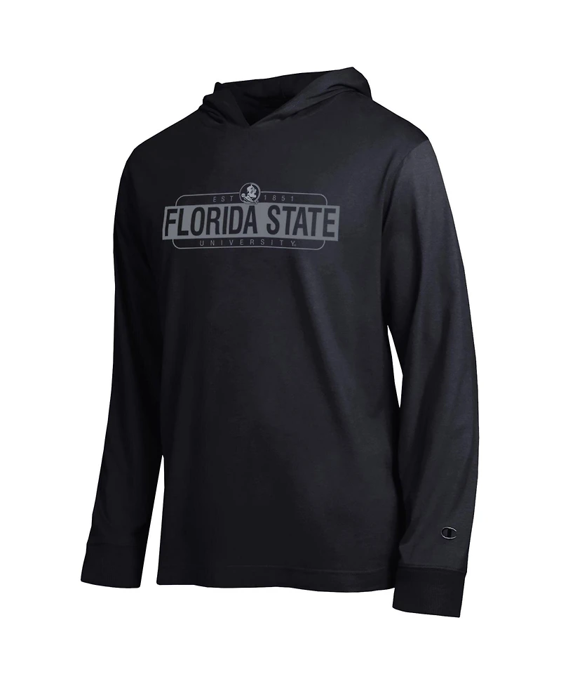Champion Men's Black Florida State Seminoles Gradient All-Star Long sleeves Hooded T-Shirt