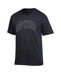 Champion Men's Black San Antonio Spurs Jersey Cotton T-Shirt
