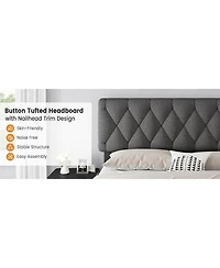 gaomon Full Size Bed Frame with 2 Storage Drawers