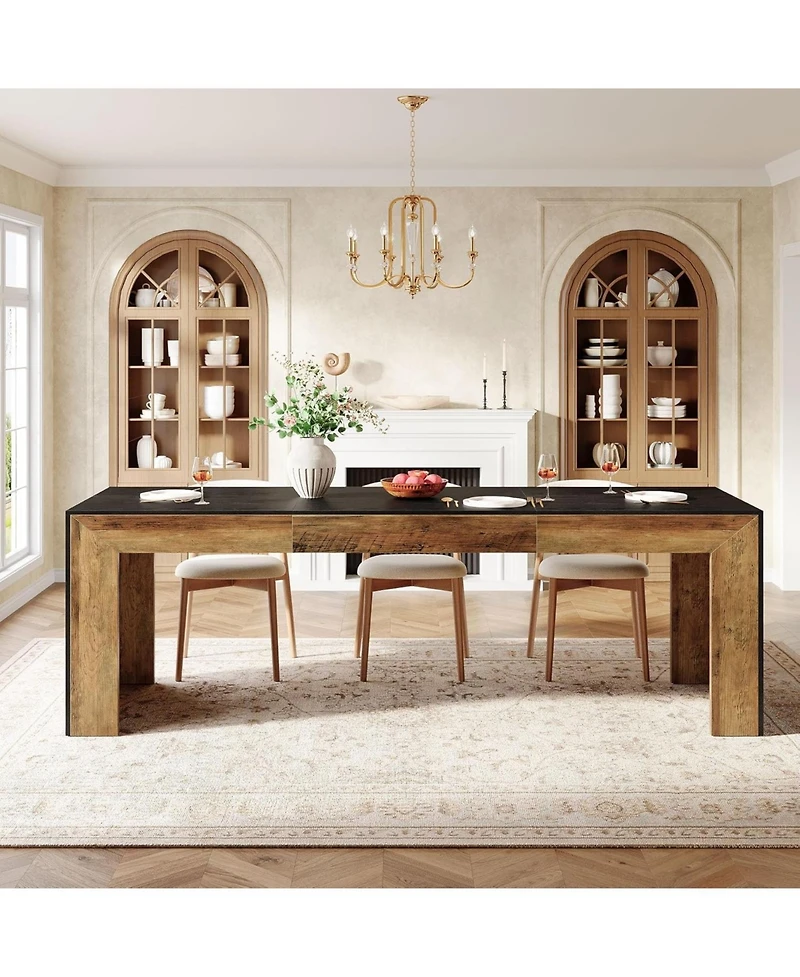 Tribesigns 78.7-Inch Dining Table for 6-8 People, Extra Long, Heavy Duty